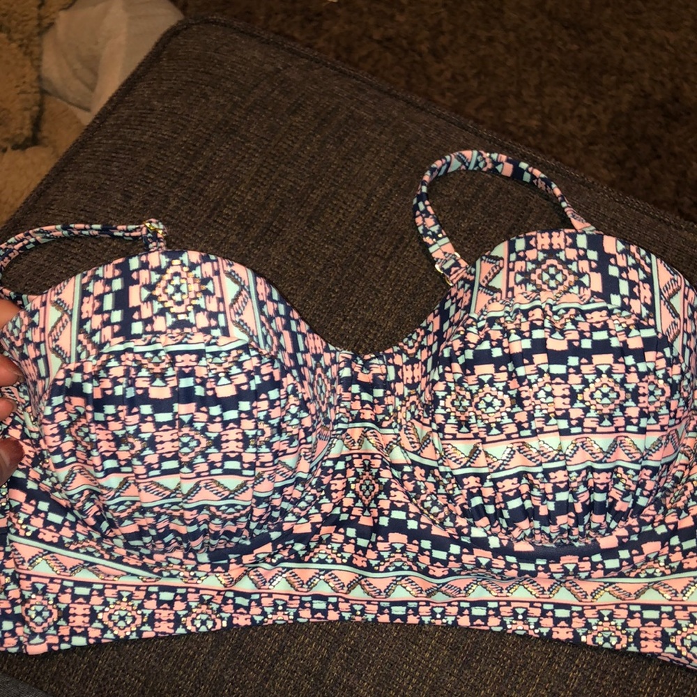 Tribal print push up bikini never worn